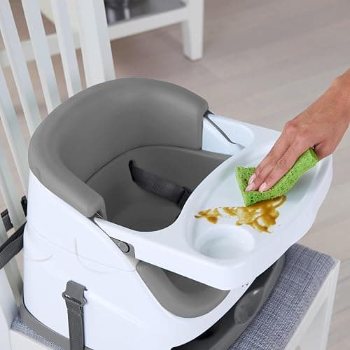 Ingenuity Baby Base 2-in-1 Booster Feeding and Floor Seat with Self-Storing Tray - Slate thumbnail 15