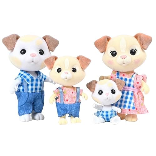 Honey Bee Acres The Barksters Dog Family, 4 Miniature Doll Figures, Small - Image 1
