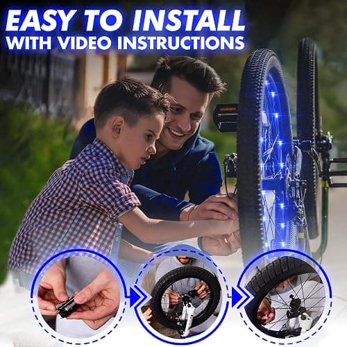 Activ Life LED Bike Wheel Lights with Batteries Included! Get 100% Brighter and Visible from All Angles for Ultimate Safety & Style (1 Tire Pack) thumbnail 4