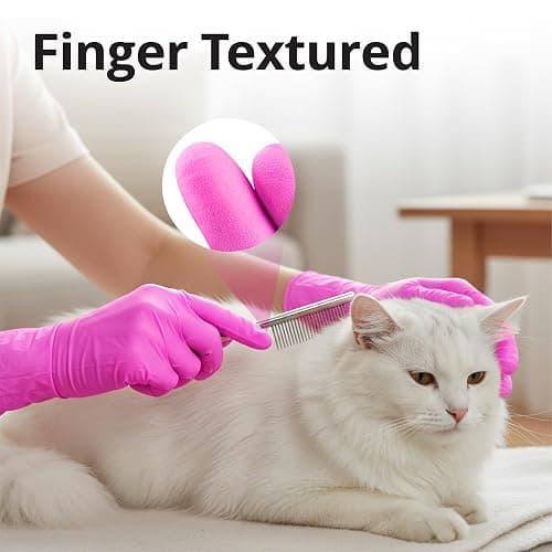 SwiftGrip Powder-Free Nitrile Gloves, 3-mil, Disposable Nitrile Gloves, Latex-Free, Powder-Free - Pink/Fuchsia thumbnail 4