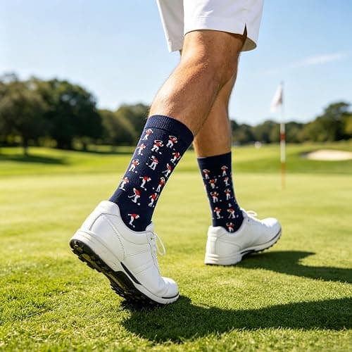 Funny Golf Socks,Christmas Golf Gifts for Men Dad,Stocking Stuffers for Men | Featuring funny Golfer Patterns Socks, Great for Any Golfer, Funny Gift for Dad, Golf Accessories for Men thumbnail 3