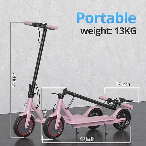Roinside Electric Scooter- 8.5"/10''/14'' Tires, Up to 19/22MPH, 350W/500W Motor, Max 12/16/21/23/27/62Miles Long-Range Foldable Escooter for Adults Adults Scooter with Double Braking System, App thumbnail 4