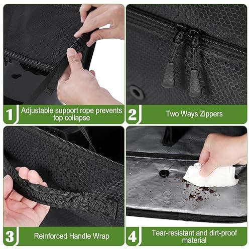BAIXIXIG Golf Trunk Organizer, Waterproof Car Golf Locker with Separate Ventilated Compartment for 2 Pair Shoes, Golf Storage for Balls, Tees, Cap, Clothes, Gloves, Accessories, Gifts for Men, Women thumbnail 3