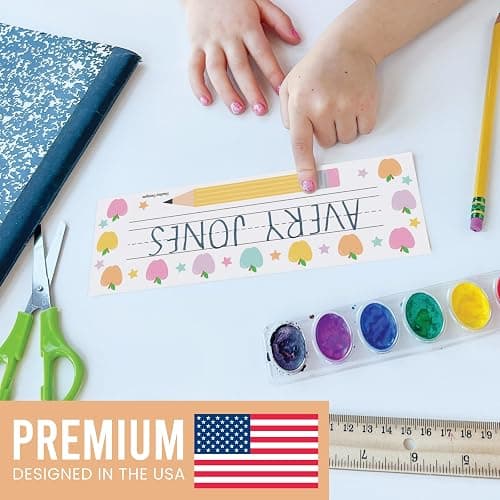 Hadley Designs Desk Name Tags for Classroom - 36 Student Desk Name Plates for Classroom Decor, 9x3 Pastel Nametags Cubby Labels Teacher Supplies, 1st 2nd 3rd Grade Kindergarten Preschool Must Haves thumbnail 6