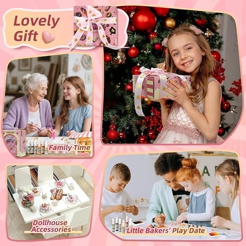 iLAND Crafts Kits for Girls Ages 8-12 Molding Air Dry Clay for Kids Art Kits for Girls Ages 10-12 DIY Mini Dollhouse Food Toys For 7 9 10 Year Old Kids Tween Cute Birthday Gifts Creative Christmas Fun thumbnail 6