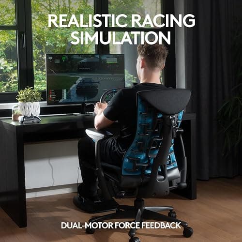 Logitech G29 Racing Wheel and Pedals for PS5/PS4/PC | Stainless steel paddle shifters, leather steering wheel cover, real force feedback, for PS5, PS4, PC, Mac thumbnail 2