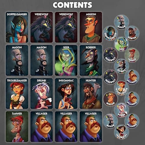 Bezier Games One Night Ultimate Werewolf Board Game, Black (BEZONUW) thumbnail 3