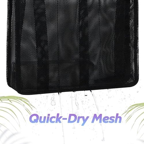 famichan Portable Mesh Shower Caddy, Gym Travel Camp Dorm Room Essentials for College Student Boy Girl, Bathroom Shower Bag - Black thumbnail 7