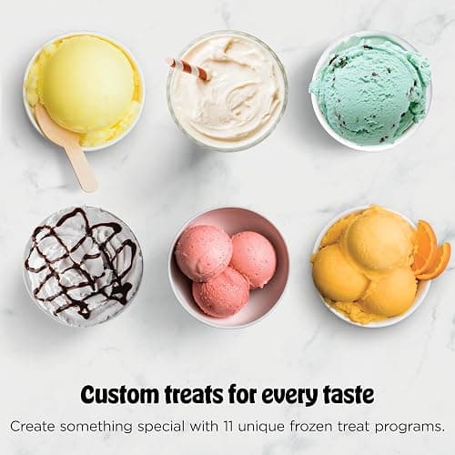Ninja CREAMi Deluxe Ice Cream Maker, Treats and Frozen Desserts, Sorbet, Milkshakes, Yogurt and More, 11-in-1 Programs, XL Capacity, Includes Two 24-oz Family-Size Tubs, Silver, NC501 thumbnail 11