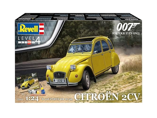 Revell Gift Set 05663 James Bond 007 for Your Eyes Only, Citroen 2 CV, 1:24 Scale Unbuilt Plastic Model Kit, with Accessories & Poster thumbnail 2