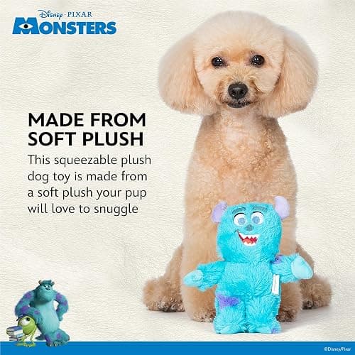 Disney for Pets Pixar’s Sulley Plush Dog Toy 6in Pixar Dog Toys | Plush Toy for Dogs Inspired by Sulley from Pixar’s Monsters, Inc. with Squeaker thumbnail 3