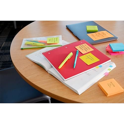 Post-it Super Sticky Notes, 3x3 in, 6 Pads, 2X The Sticking Power, Energy Boost Collection, Bright Colors (Orange, Pink, Blue, Green),Recyclable (654-6SSAU) thumbnail 15