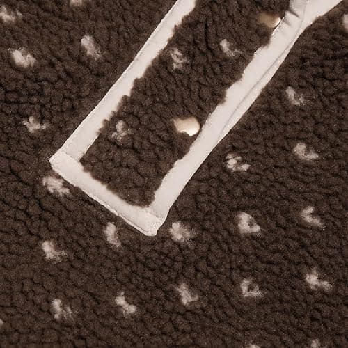 Yioaga Fuzzy Fleece Jacket Women Long Sleeve Half Button Down Tops Casual Sherpa Pullover Sweatshirt Warm Winter Outerwear thumbnail 6