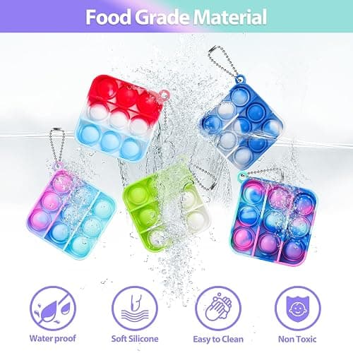 Pop Fidget Toys Bulk Its Party Favors for Kids 4-8 8-12 30 Pack Mini Pop Keychain It Small Fidgets for Classroom Prizes School End of Year Student Gifts from Teacher Birthday Goodie Bag Stuffers thumbnail 7