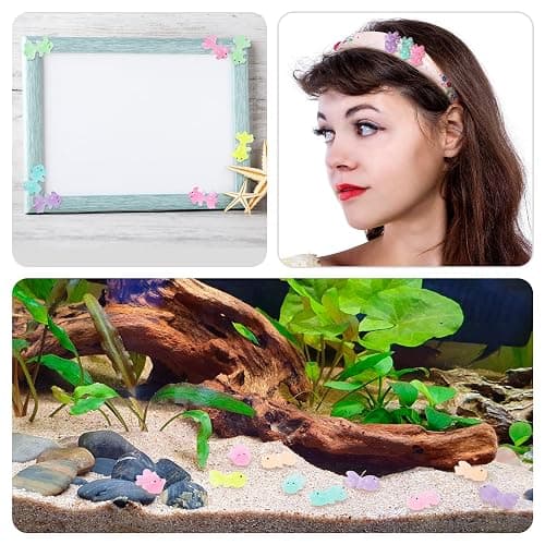 YALOJE 50pcs Mini Resin Fish Glow in The Dark, Mixed Color Miniature Luminous Fish Ornament, Cute Tiny Animal Figures for Aquarium, Landscape, DIY Crafts Decor -Random Color thumbnail 6