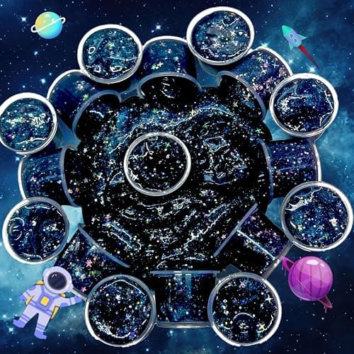 24 Pack Galaxy Slime-Multi Colored Sensory Putty,Party Favors for Kids, Non Sticky,Safe for Girls and Boys Classroom Reward,Stress Relief Toy, Party Supplies thumbnail 2
