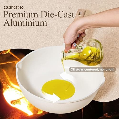 CAROTE Pots and Pans Set, Nonstick Cookware Sets, 14pcs | Induction Cooking, Ultra Durable, Easy to Clean, Even Heating, All-Stovetop Compatible, PFOA-Free Kitchen Set thumbnail 6