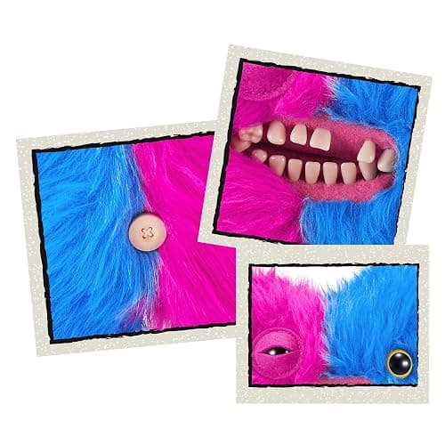 Fuggler ZURU Misfit Monsters 9" Series 1 Funny Ugly Monster Plush Toy (Mr Screech - Pink & Blue) thumbnail 4