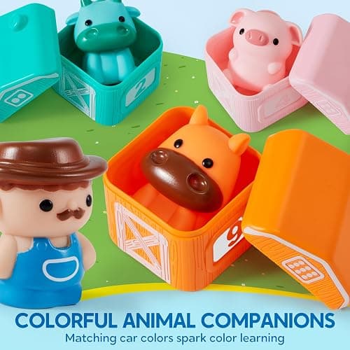 Play-Act Learning Toy, Counting, Matching & Sorting Montessori Farm Train thumbnail 4