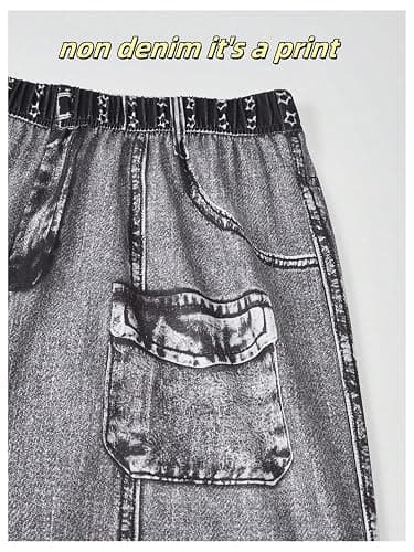 SOLY HUX Girl's Y2k Clothes Star Graphic Crop Top and Baggy Pants Grunge 2 Piece Outfit Streetwear thumbnail 4