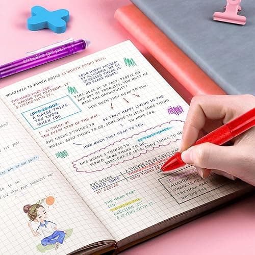 Erasable Gel Pens, 22 Colors Lineon Retractable Erasable Pens Clicker, Fine Point, Make Mistakes Disappear, Assorted Color Inks for Drawing Writing Planner and Crossword Puzzles thumbnail 2