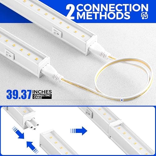 Barrina Grow Lights for Indoor Plants, 1ft Plant Lights for Indoor Growing, 5000K White Full Spectrum Grow Light, Individual Switch, T5 Grow Light Strip, Plug and Play, 8-Pack thumbnail 7