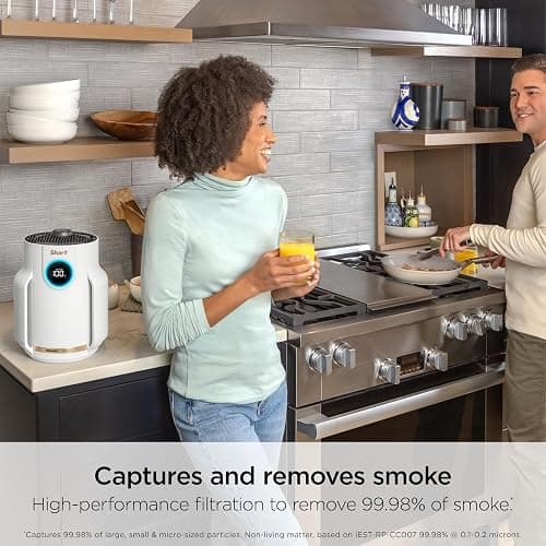Shark Air Purifier for Home, NeverChange Compact Pro, for Bedroom, Nursery, Home Office, Dorm, HEPA-Exceeding Filter, Captures Pollutants, Pet Dander, Dust, Odor, Smoke, and More, HP072GN, Honeydew thumbnail 6
