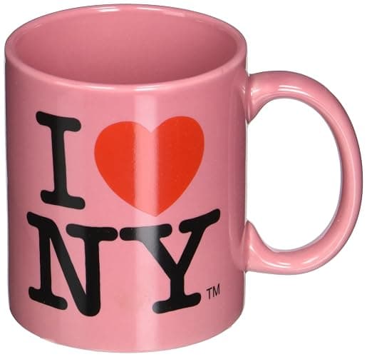 Official Pink I Love NY 11oz Ceramic Mug from New York Mugs Souvenir and Gift Store - Image 1