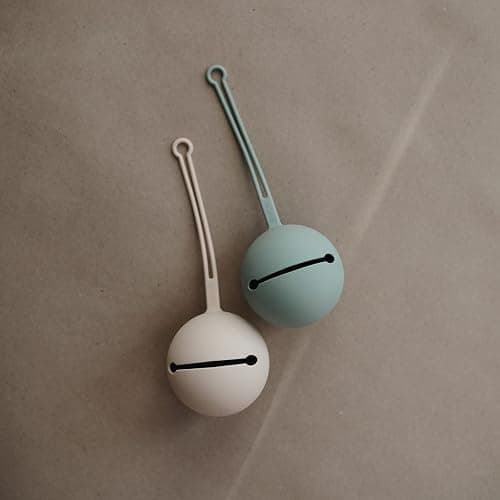 mushie Silicone Pacifier Holder Case (Shifting Sand - Shifting Sand thumbnail 2