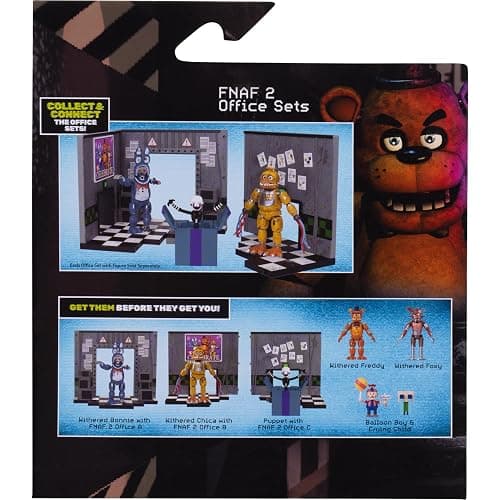 Jazwares Five Nights at Freddy’s Puppet Office Set - 5-Inch Articulated Figure with Jumpscare Feature, Glow-in-The-Dark Eyes, and Optical Diorama thumbnail 7