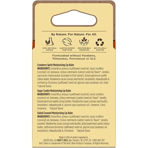 Burt's Bees Cozy Season Lip Balm Set, Natural Origin Lip Care, 3 Tubes, 0.15 oz. thumbnail 10