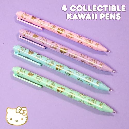 Horizon Group USA Hello Kitty & Friends 4-Piece Pen Set, My Melody, Kuromi, School and Office Supplies, Stationery thumbnail 3