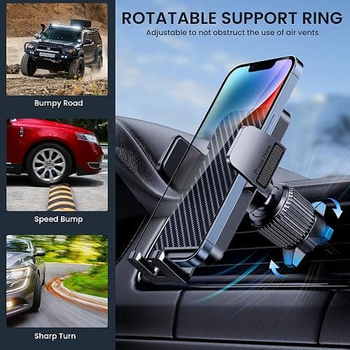 BIPOPIBO Phone Mount for Car Holders Cell Phon Holder Hands Free Phone Stand for Car Vent Automobile Mount Fit iPhone Android Smartphoe Universal Camera Mount Stabilizers thumbnail 7