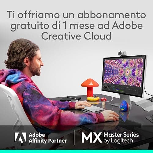 Logitech MX Master 4 per Mac, mouse Bluetooth ergonomico con feedback aptico a prestazioni avanzate, scorrimento ultraveloce, ricarica USB-C, macOS, iPadOS, Windows - Nero siderale thumbnail 12