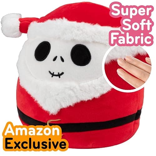 Squishmallows Original 8-Inch Jack Skellington Santa Claus- Nightmare Before Christmas - Official Jazwares Disney Plush - Collectible Soft & Squishy Stuffed Animal Toy - Gift for Kids, Girls & Boys thumbnail 3