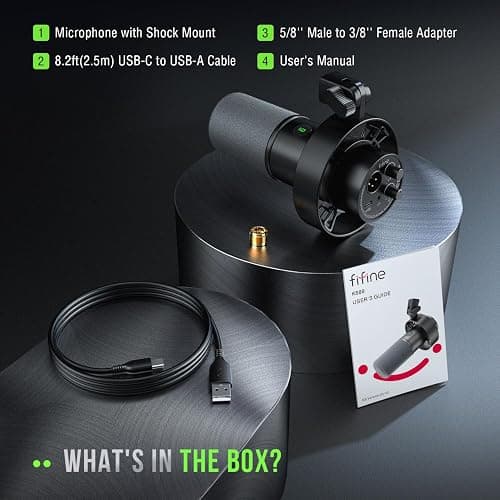 FIFINE Dynamic Microphone, XLR/USB Podcast Recording PC Microphone for Vocal Voice-Over Streaming, Studio Metal Mic with Mute, Headphone Jack, Monitoring Volume Control, Windscreen-Amplitank K688 thumbnail 9