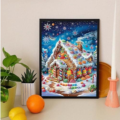 4PcakChristmas Diamond Art Kits for Adults Diamond Painting for Beginner | Christmas Diamond Dots Full Drill Crafts for Gem Art Dot Art for Adults Home Wall Decor for Teens Boys Girls 12x16 in thumbnail 5