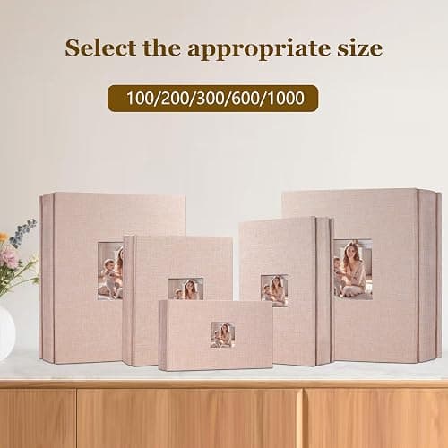 Finksy Linen Hardcover Photo Album 4x6 600 Photos Large Capacity for Family Wedding Anniversary Baby Vacation thumbnail 7
