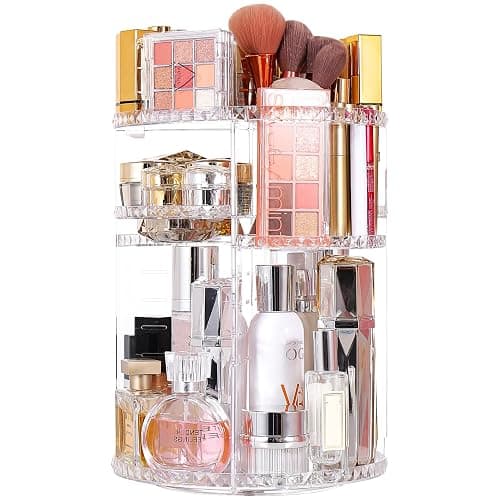 YIEZI 360 Rotierender Make Up Organizer und Lippenstift-Organizer, 16 Löcher, Lippenstifthalter, Verstellbarer Multifunktions-Spinnhalter, Aufbewahrung Kosmetik Organizer, Parfüm und Accessoires thumbnail 7