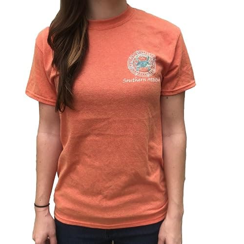Southern Attitude Salty Deal with It Crab Sunset Orange Short Sleeve T-Shirt thumbnail 2