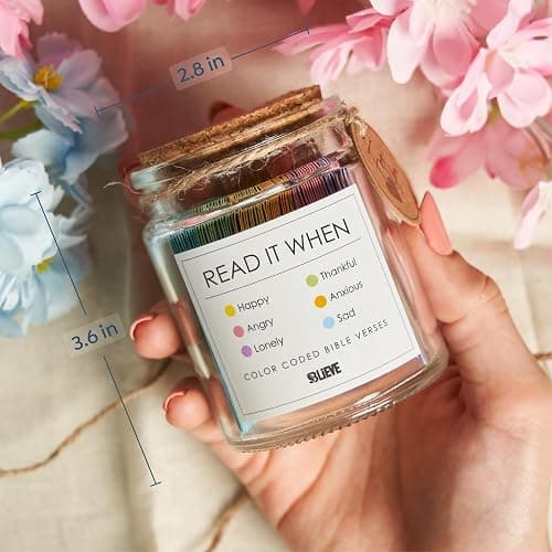 BLIEVE Read Me When Bible Verse Jar For Daily Encouragement, Graduation Gifts, Fathers Day Gift For Dad, Birthday Inspirational Christian Jar thumbnail 7