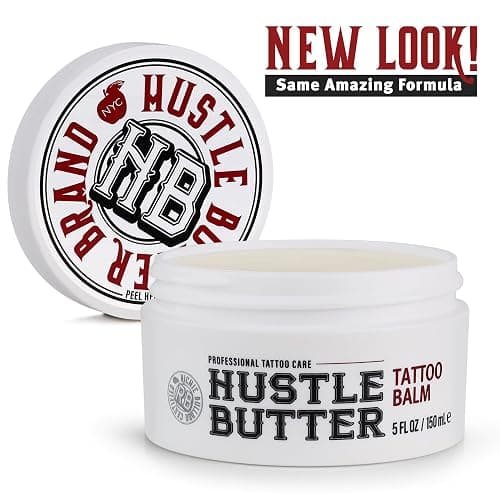 Hustle Butter Tattoo Aftercare 5oz Tattoo Balm, Heals + Protects New Tattoos and Rejuvenates Older Tattoos - 100% Vegan Cream No-Petroleum thumbnail 10