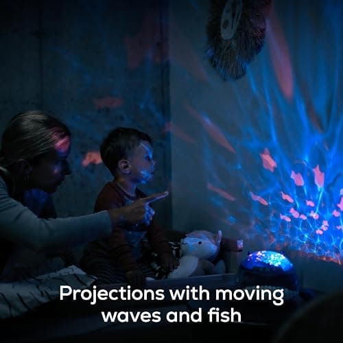 Angelcare Bobbi The Whale Ceiling Night Light Projector for Babies and Kids, Sleep Soother with Adjustable Volume Lullabies, White Noises, 3 Night Light Intensities thumbnail 4