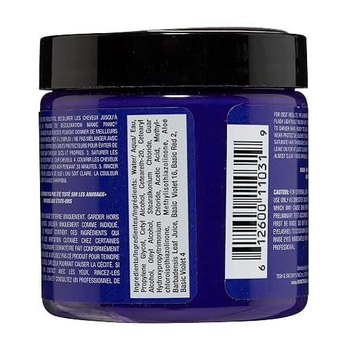 MANIC PANIC Classic Ultra Violet Semi Permanent Hair Color - Blue-Toned Purple Hair Dye for Women & Men That Lasts 4-6 Weeks - Vegan, Ammonia & Cruelty-Free - Create & Mix Custom Shades (4oz) thumbnail 2
