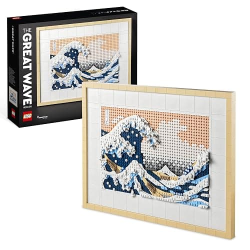 LEGO 31208 Art Hokusai – Große Welle, 3D Japanische Wanddeko, Bastelset, gerahmte Ozean-Leinwand, Hobbys für Erwachsene, DYI, Home- und Büro-Deko - Image 1