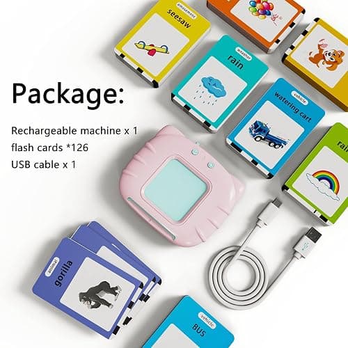 Lapare Audible Educational Toy with Music for Toddlers Age 1 2 3 4 5, 252 Sight Words Flash Cards Kindergarten Toy for Girls to Learn Alphabet Number Color Shapes and More thumbnail 7
