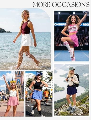 FireSwan Crossover Athletic Shorts for Women 2 in 1 Flowy Running Shorts with Pockets Spandex Butterfly Workout Tennis Skorts thumbnail 6