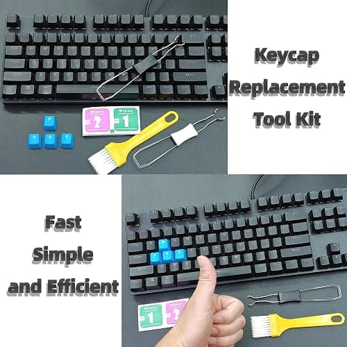 Atdcoek Keycap Puller Switch Pluller with Keyboard Cleaning Brush for Mechanical Keyboard, Stainless Steel Key Removal Tool thumbnail 6