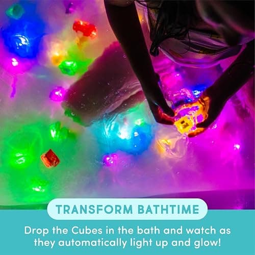 Glo Pals Water-Activated Light-Up Cubes for Sensory Play – 12 Pack thumbnail 4