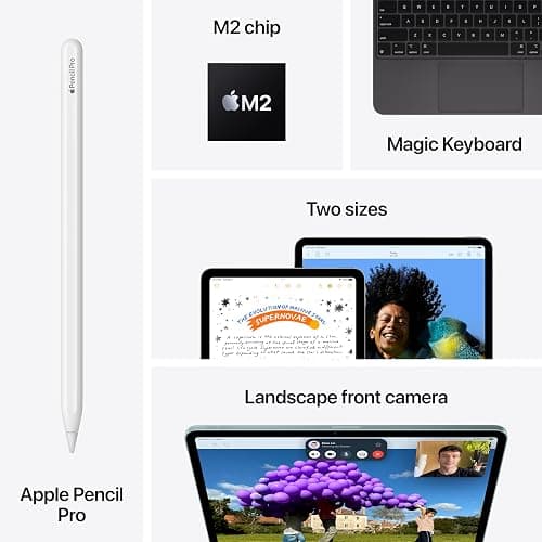 Apple iPad Air 11-inch (M2): Built for Apple Intelligence, Liquid Retina Display, 128GB, 12MP Front/Back Camera, Wi-Fi 6E, Touch ID, All-Day Battery Life — Blue thumbnail 6